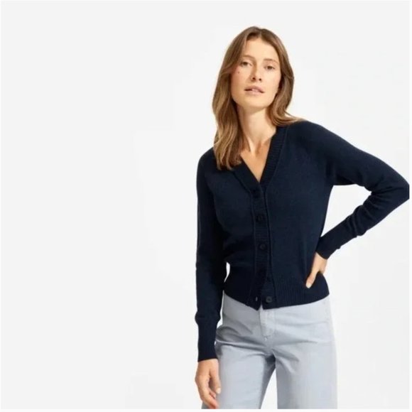 Everlane Sweaters - NWOT Everlane Re-cashmere Varsity Cardigan Small